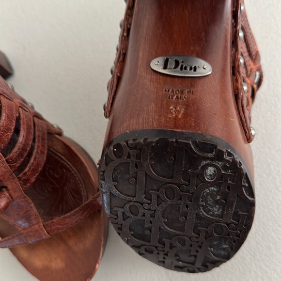 VINTAGE  Dior Pionnier slip on platform mule sandals - Picture 12 of 12